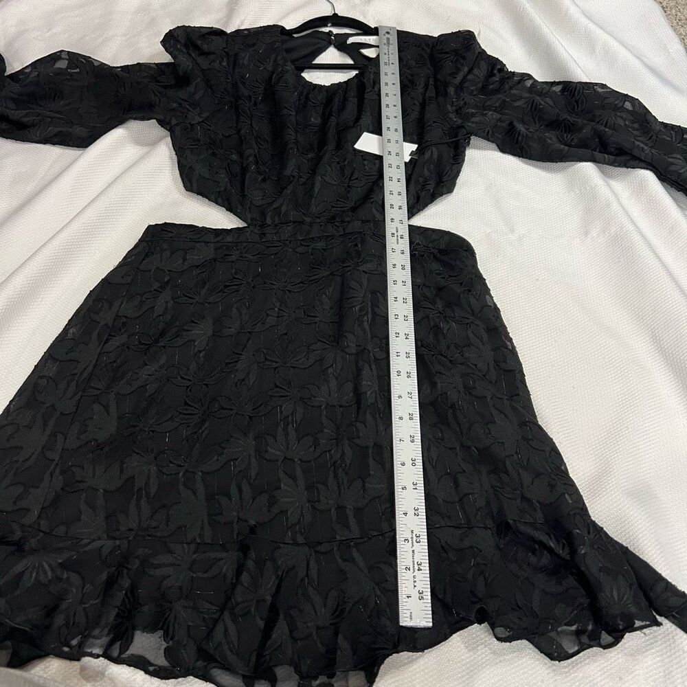 ASTR The Label Black Floral Cutout Long Sleeve Dress Sz XL NWT‎ Sexy Women’s - Picture 8 of 9